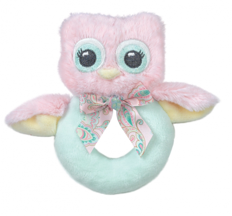 Lil' Hoots Pink Owl Rattle - The Teal Antler™