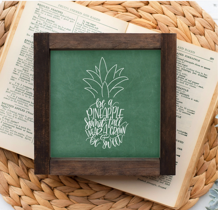 Pineapple 5X5 Sign - The Teal Antler™